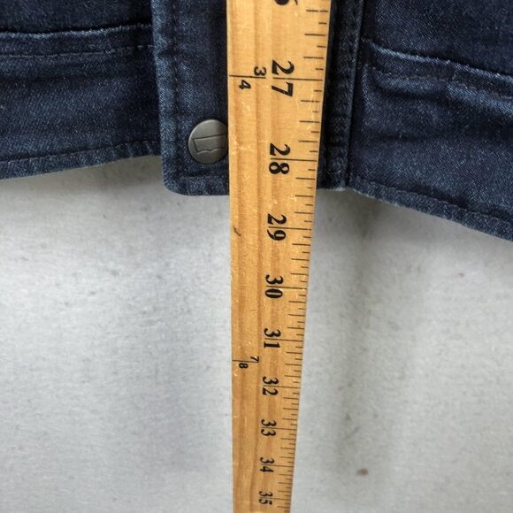 Levi's Jacket Mens Large Blue Denim Quilted Lined Zip Snap Front Stand Collar - Picture 4 of 16